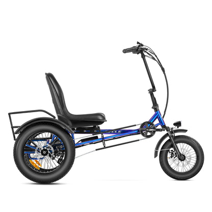 Zycle Z-500 Semi-Recumbent Electric Trike - Fat Tire