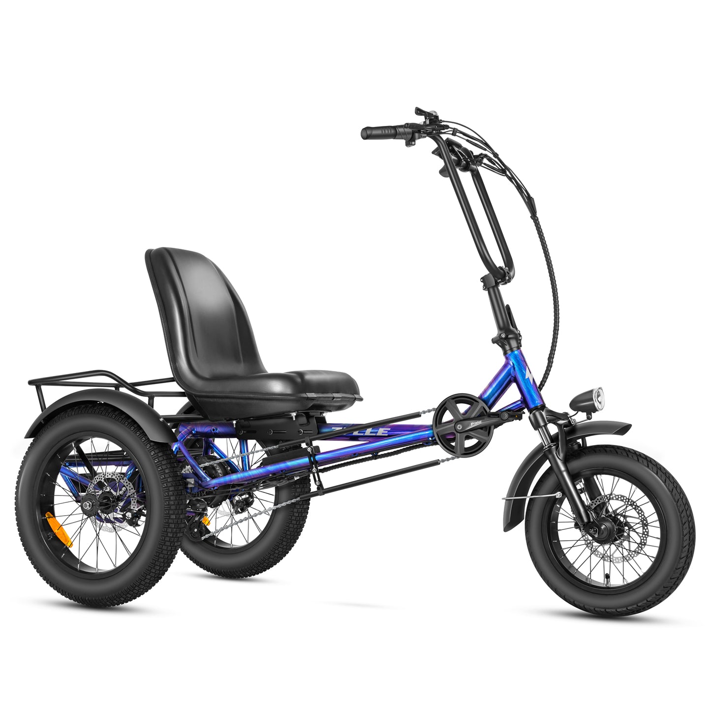 Zycle Z-500 Semi-Recumbent Electric Trike - Fat Tire - Neptune Blue 2