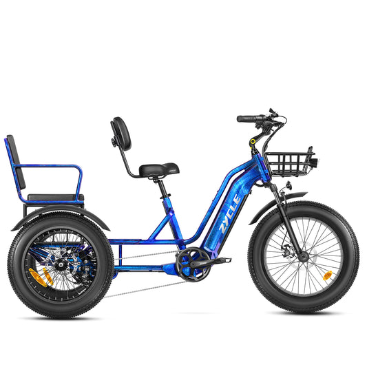 Zycle Z-700 Electric Trike Fade-Blue & Purple